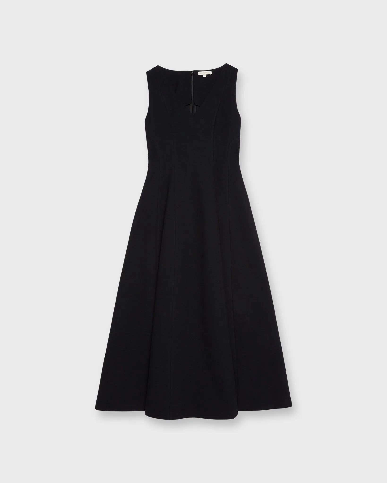 Victoire Dress in Black Brushed Interlock