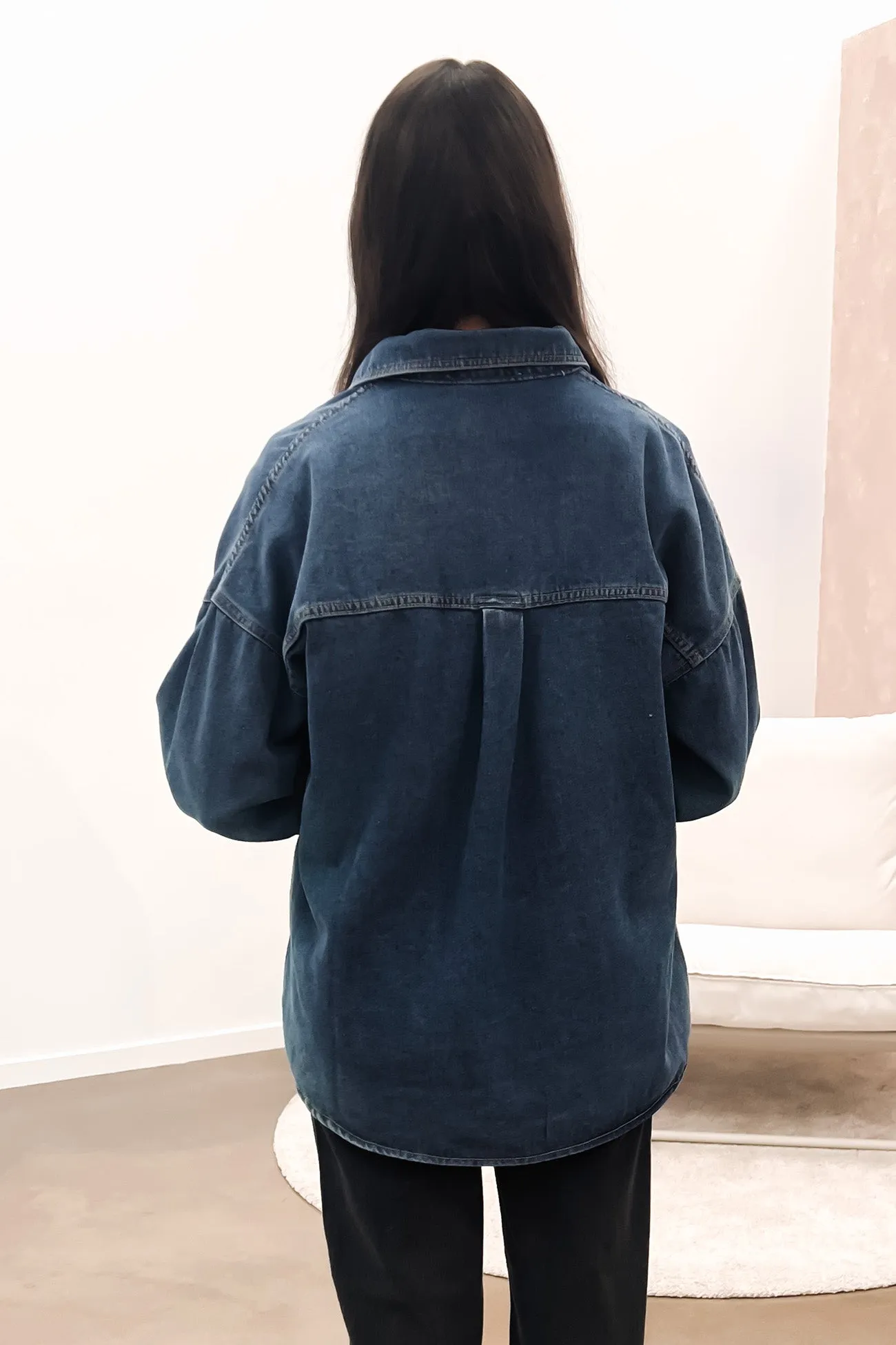 Vinny Denim Shacket Blue