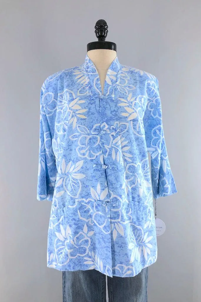 Vintage Sky Blue Asian Tunic