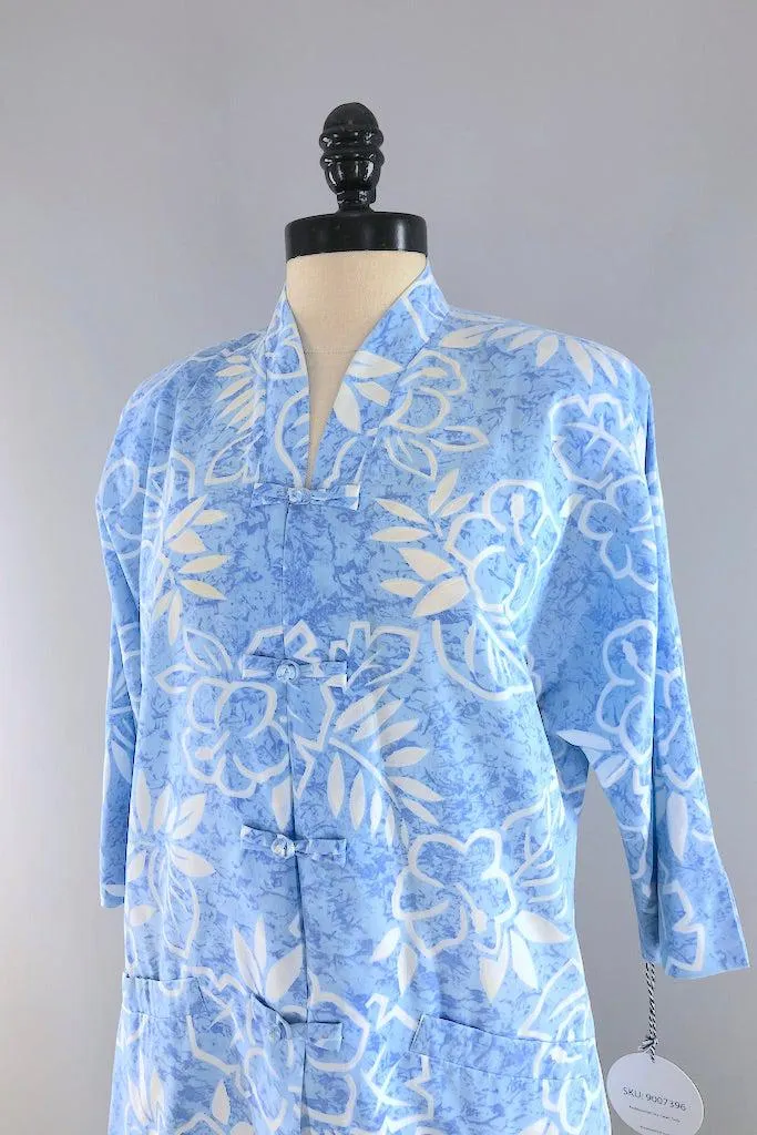 Vintage Sky Blue Asian Tunic