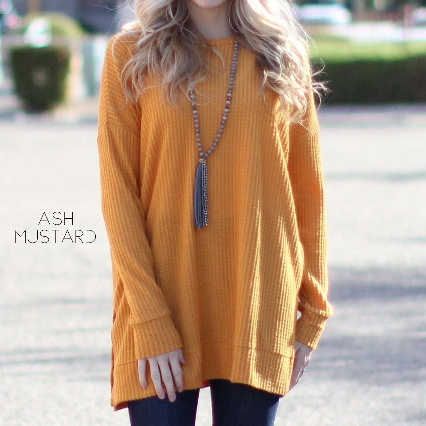 Waffle Side Slit Tunic | S-XL