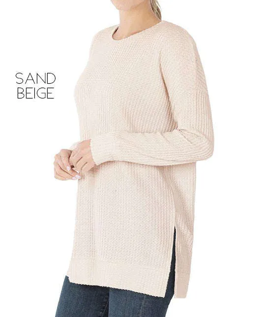 Waffle Side Slit Tunic | S-XL