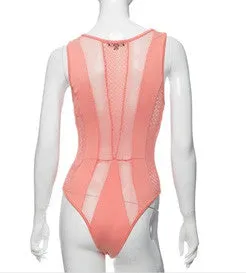 We Mesh Bodysuit (CORAL)