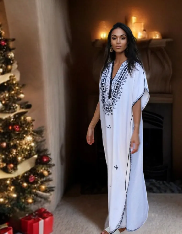 White Berber Moroccan Kaftan