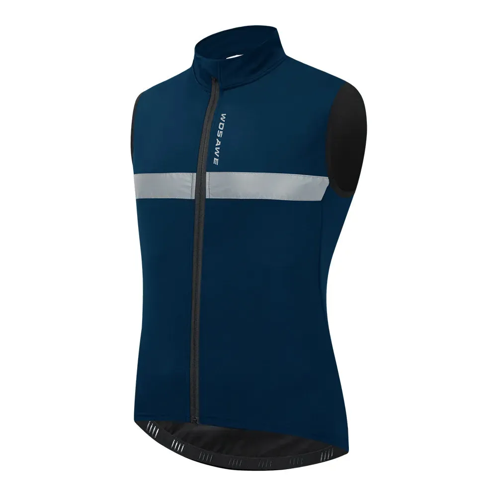 Winter Cycling Vest Warm Up Ciclismo Sleeveless Bike Bicycle Jacket MTB Coat Windproof Cycling Clothing Gilet no pockets