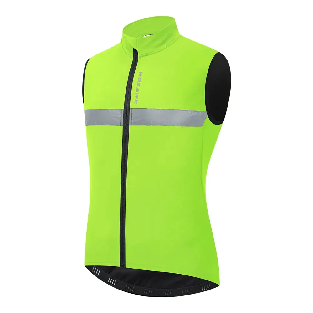 Winter Cycling Vest Warm Up Ciclismo Sleeveless Bike Bicycle Jacket MTB Coat Windproof Cycling Clothing Gilet no pockets