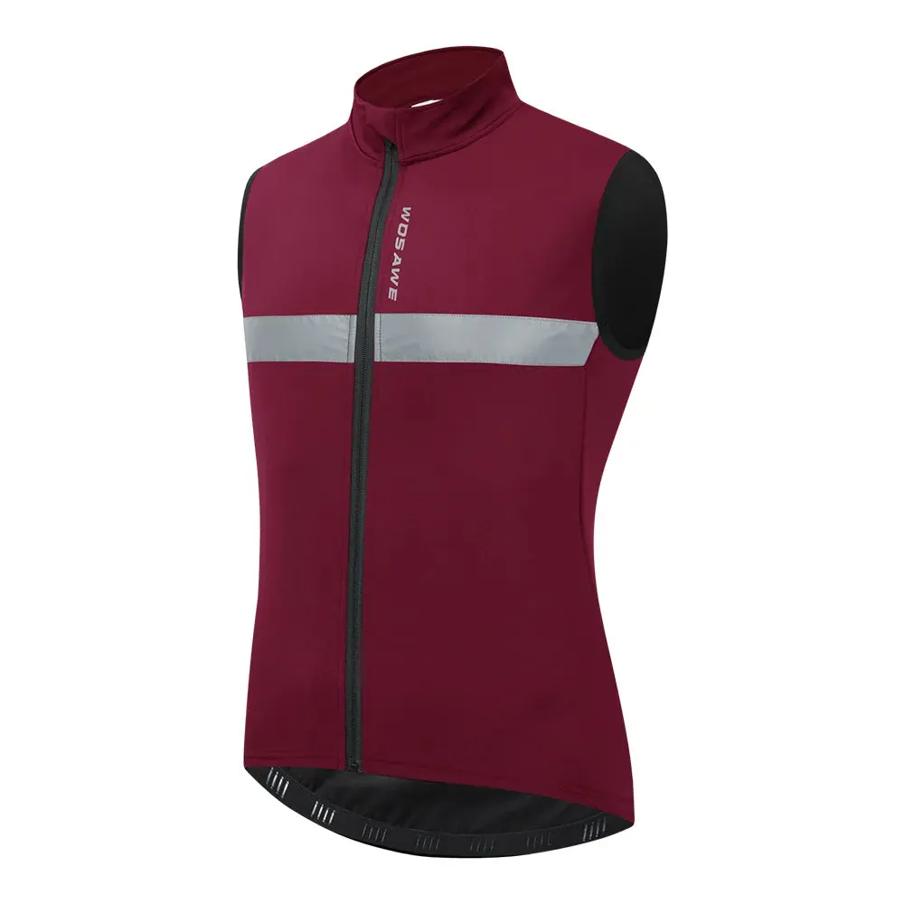 Winter Cycling Vest Warm Up Ciclismo Sleeveless Bike Bicycle Jacket MTB Coat Windproof Cycling Clothing Gilet no pockets