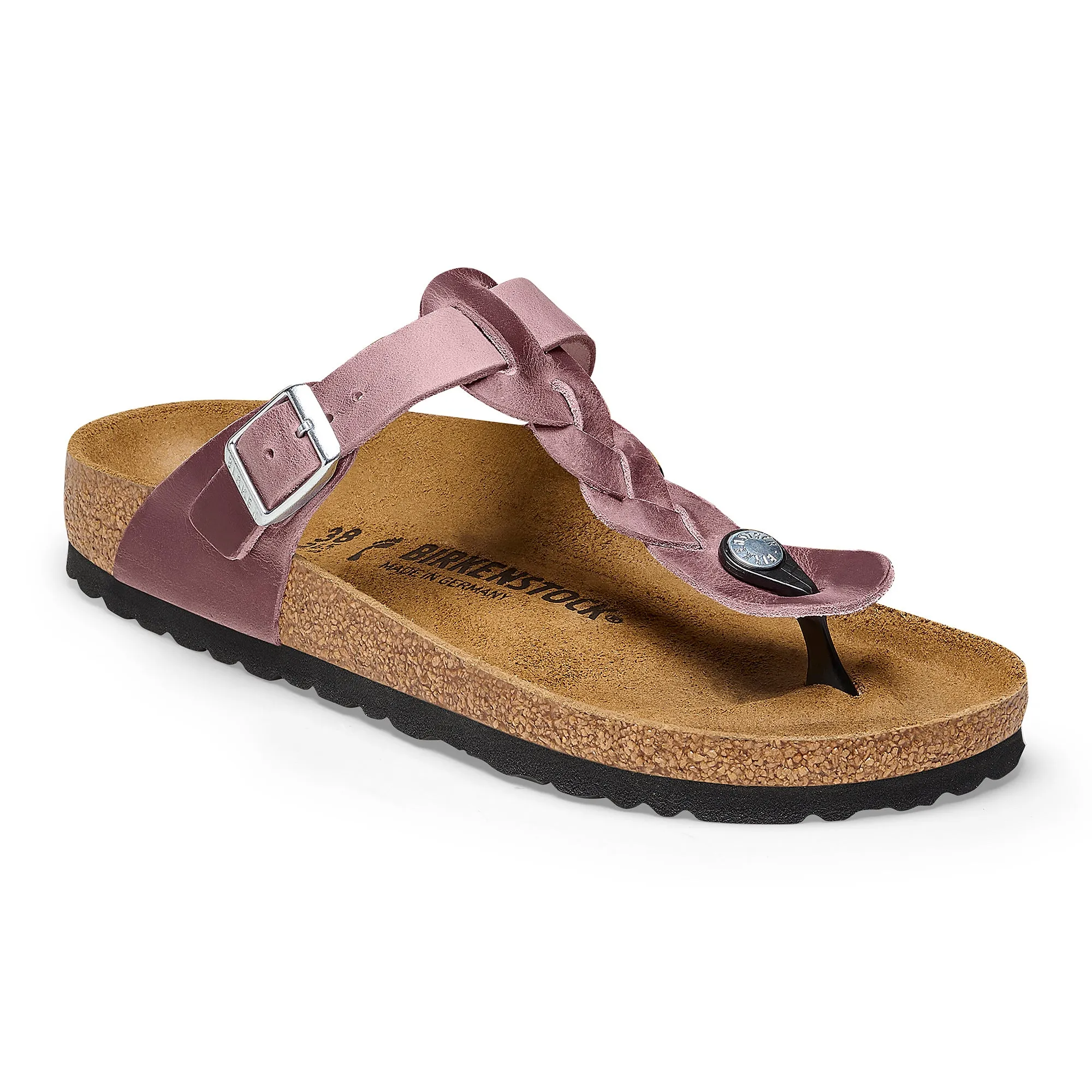 Women's Birkenstock Gizeh Braid Oiled Leather Color: Lavender