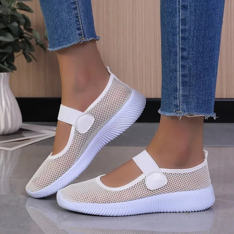 Women's Breathable Slip-On Soft Bottom Sneakers - Fashionable Casual Shoes