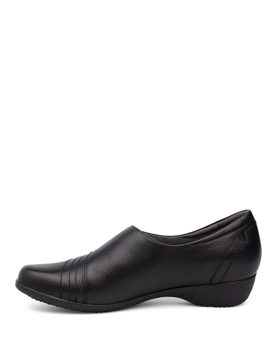 Women's Dansko Franny Color: Black Milled Nappa