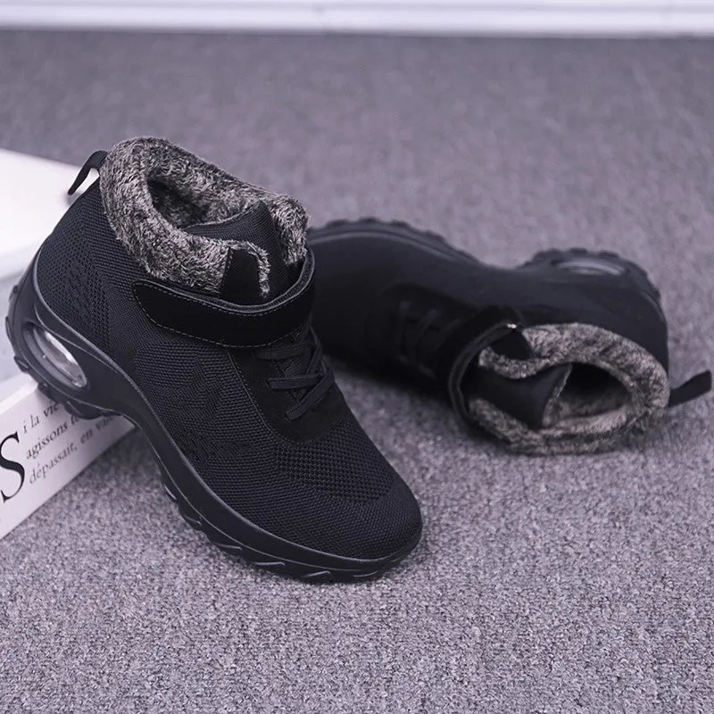 Women's winter thermal plush fashion joker velcro boots CL