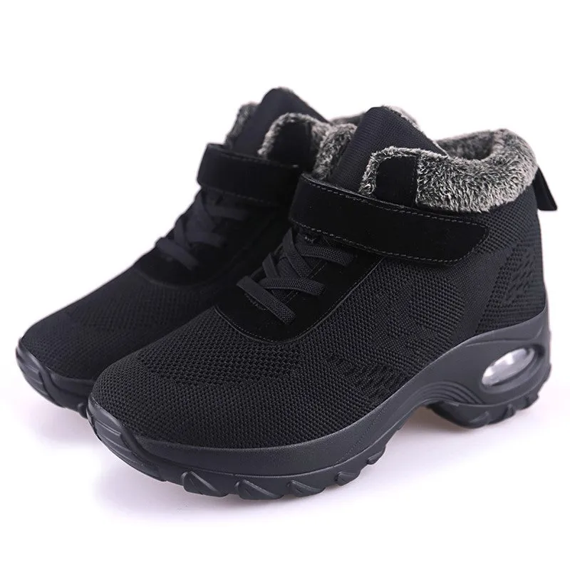 Women's winter thermal plush fashion joker velcro boots CL