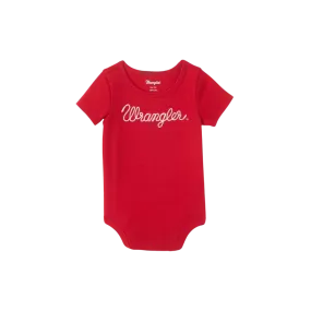 Wrangler Kid's Baby Girls Wrangler Onesie Red Bodysuit