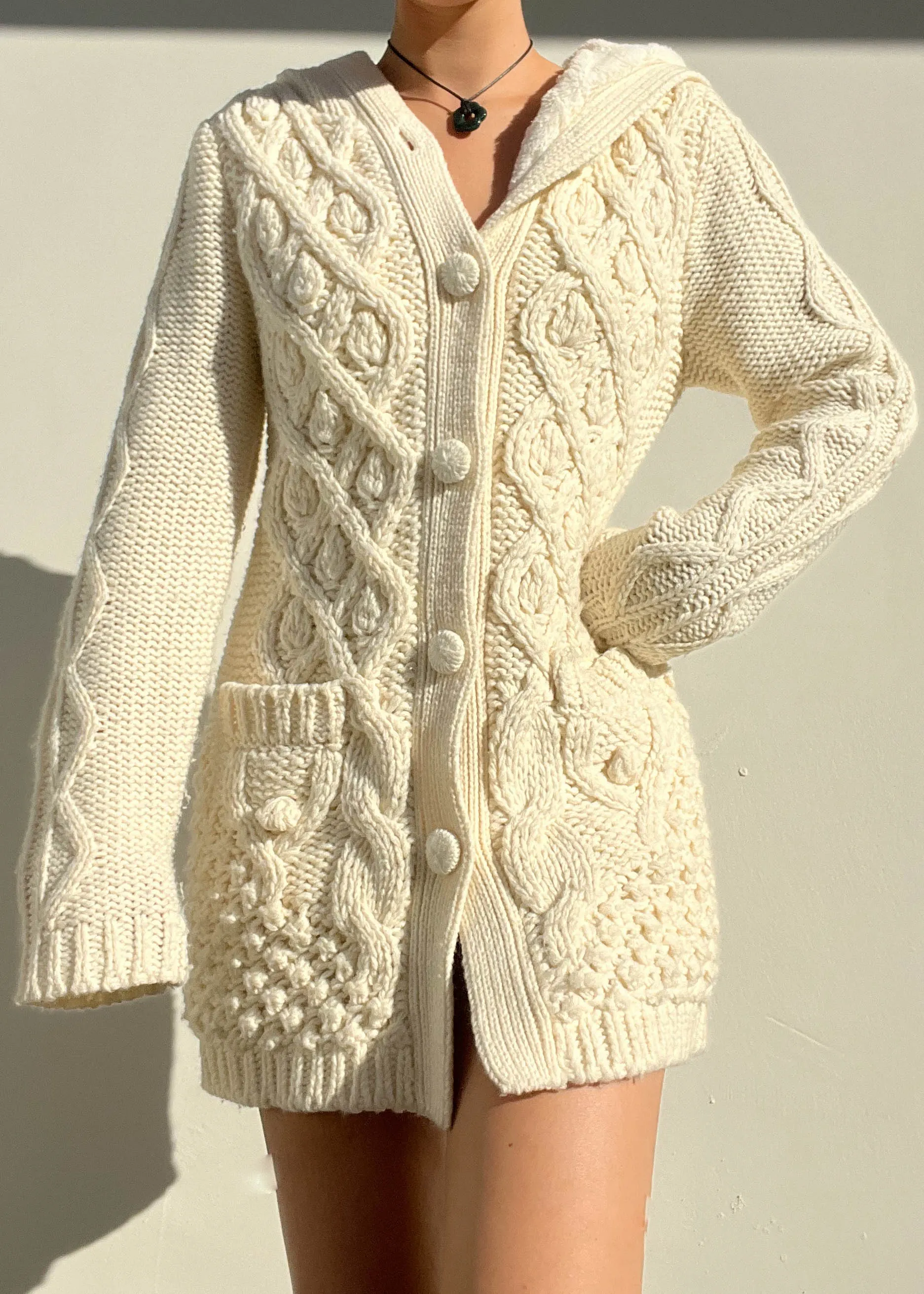 Y2k Cream Sweater Dress (M)