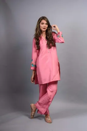 Yasmin Zaman - Pink Rose - Pure Silk - 1 Piece