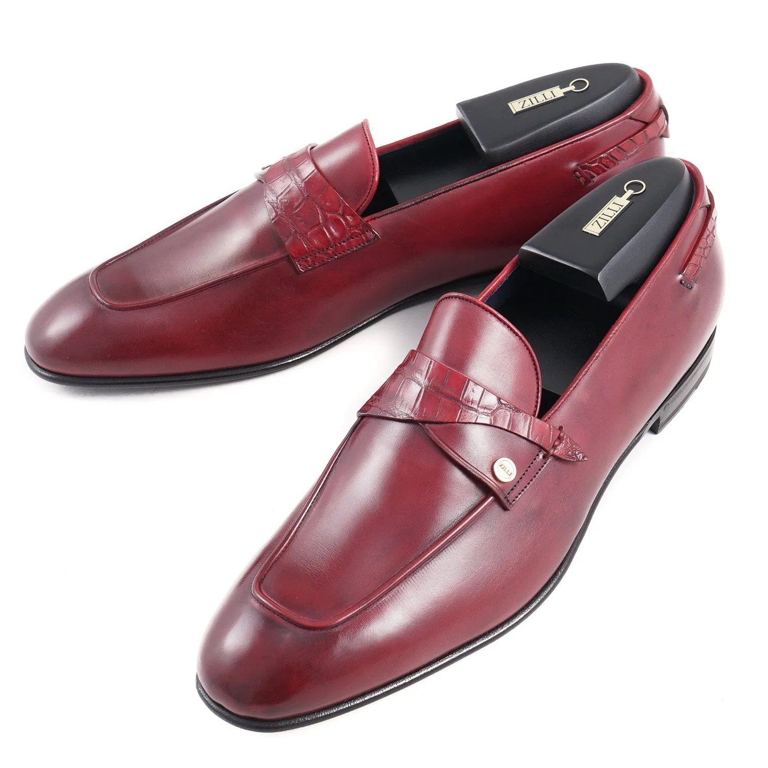 Zilli Crocodile and Calf Leather Loafer